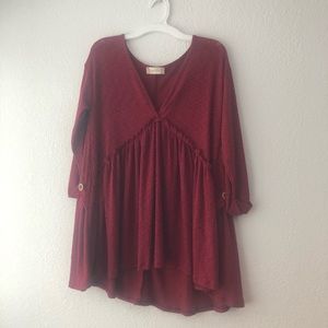Red Long Sleeve Sweater! Super Cute and Soft!